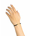 George Mini Leren Armband Zwart Verguld Zilver | Juwelier De