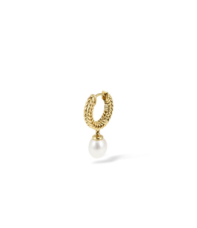 Buddha to Buddha Exclusive Barbara Hoops Pearl 925 Sterling Silver – Free Engraving