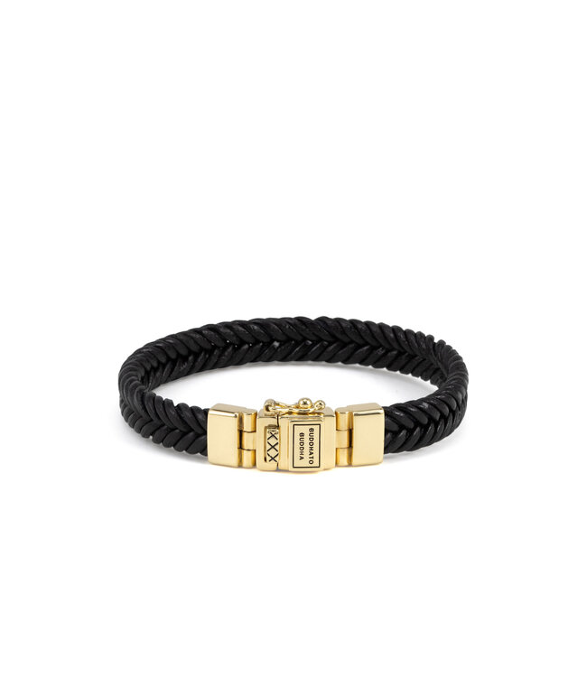 Buddha to Buddha Barbara Leren Armband Zwart