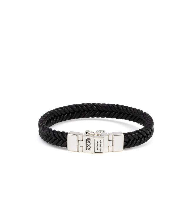 Barbara Leren Armband Zwart