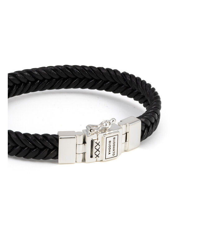 Buddha to Buddha Barbara Leren Armband Zwart