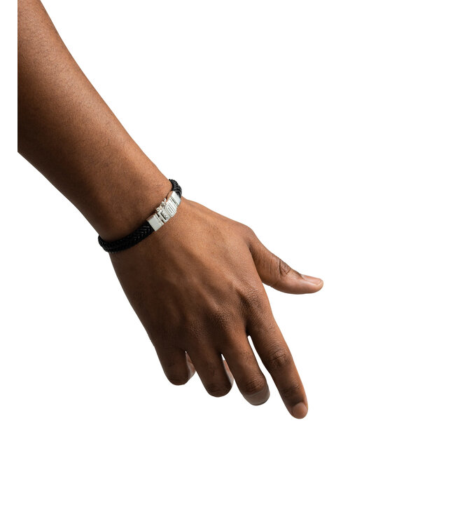 Buddha to Buddha Barbara Leren Armband Zwart