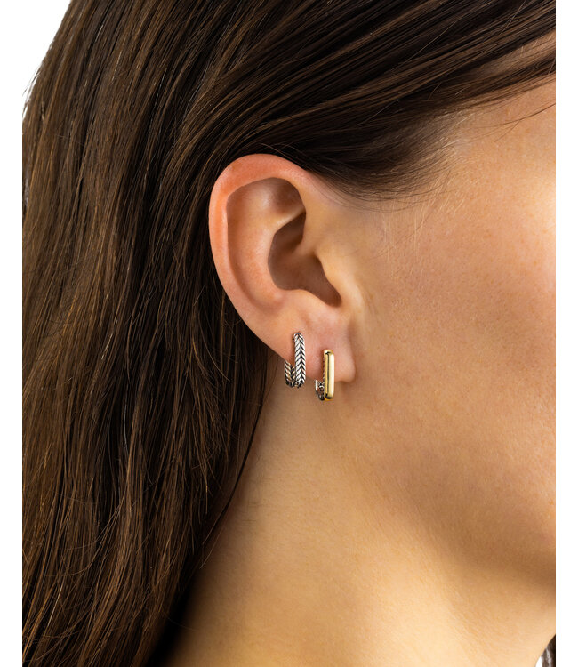 Buddha to Buddha Exclusive Barbara Reversible Hoop 925 Sterling Silver – Free Engraving