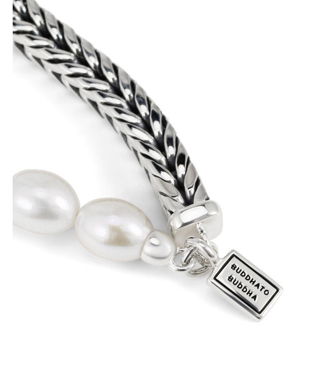 Buddha to Buddha Barbara XS Parel Armband Zilver