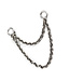 Buddha to Buddha Double Chain Earring Connector Silver Single Piece