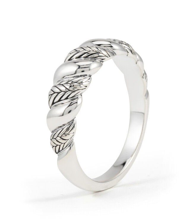 Buddha to Buddha Exclusive Ellen Ring Spiral Gradient 925 Sterling Silver – Free Engraving