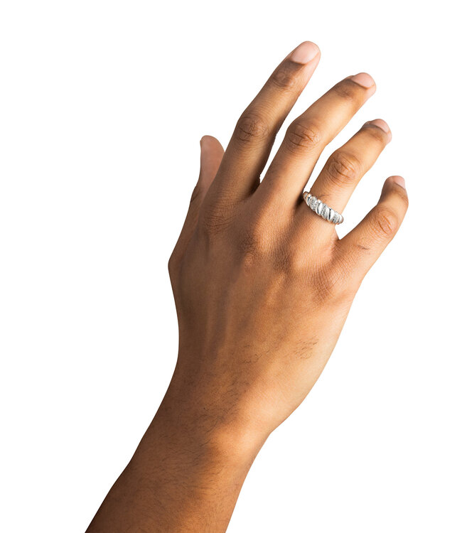 Buddha to Buddha Ellen Ring Spiral Gradient Silber