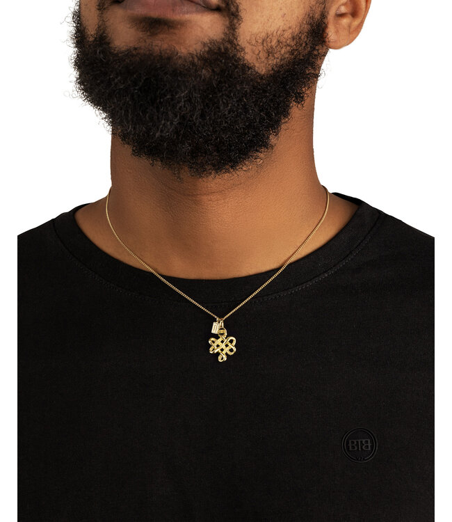 Buddha to Buddha Endless Knot XS Anhänger Gold Vergoldet
