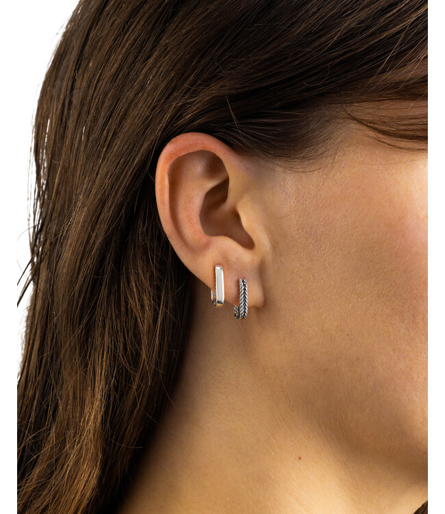 Buddha to Buddha Exclusieve Barbara Reversible Hoop van 925 Sterling Zilver – Gratis Gravure