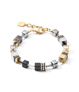 Coeur de Lion Armband Synthetisch Tijgeroog met Swarovski® Kristallen – goudkleurig — 2839/30-1216