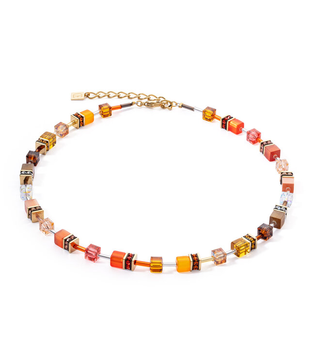 Coeur de Lion Necklace Orange-Brown 2838/10-0211