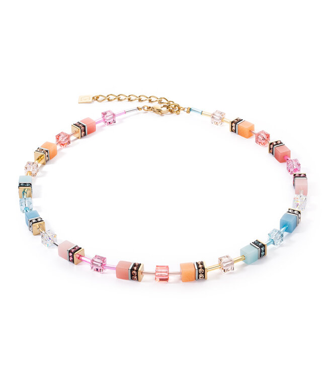 Coeur de Lion Necklace Aqua-Apricot 2838/10-2028