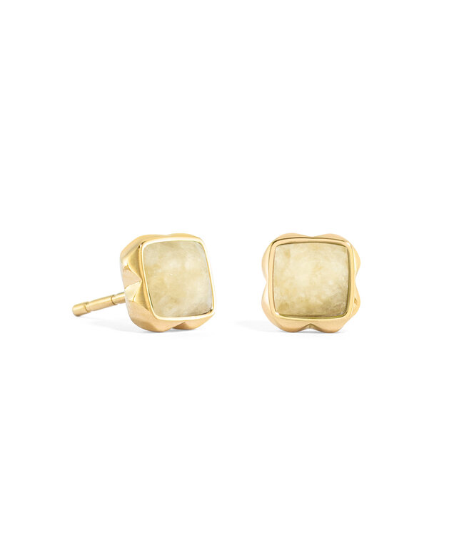 Coeur de Lion Earrings with stickpin Light yellow 1301/21-0120