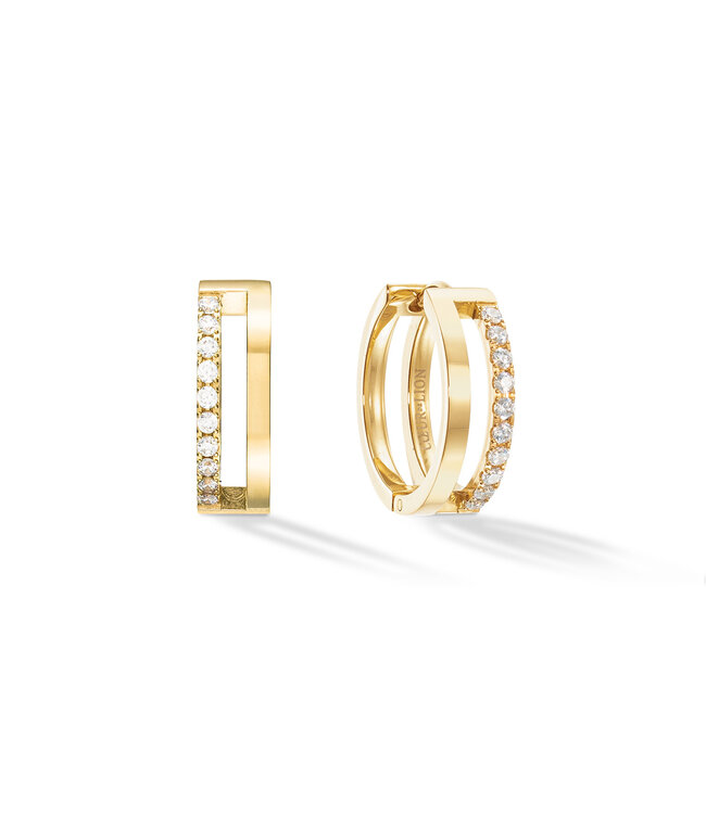 Coeur de Lion Earrings with stickpin Crystal-Gold 0136/21-1816