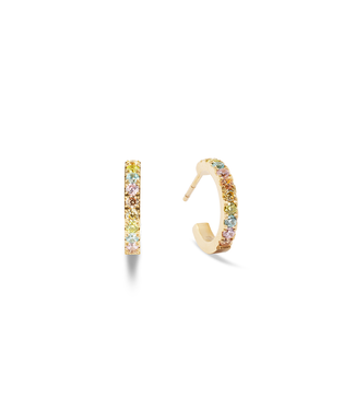 Coeur de Lion Hoop Earrings Multicolour Pastel Goudkleurig 0146/23-1590
