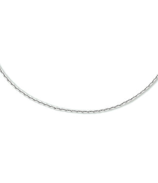 Zilver collier anker gediamanteerd