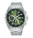 Lorus Horloge Heren Chronograaf Ss Bracelet Groen 100M Wr