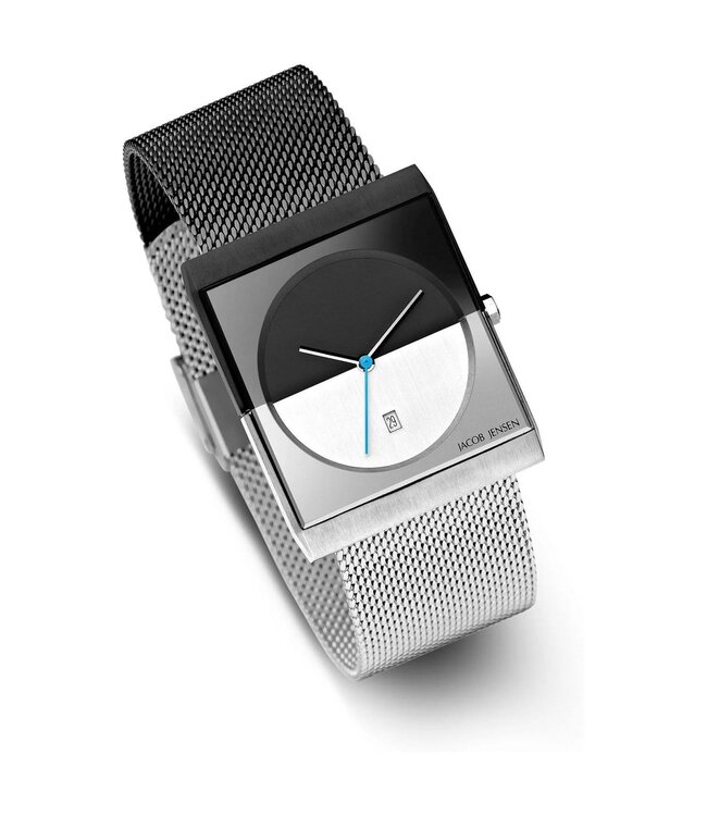 Jacob Jensen Stijlvol herenhorloge met bicolor design en saffierglas 515