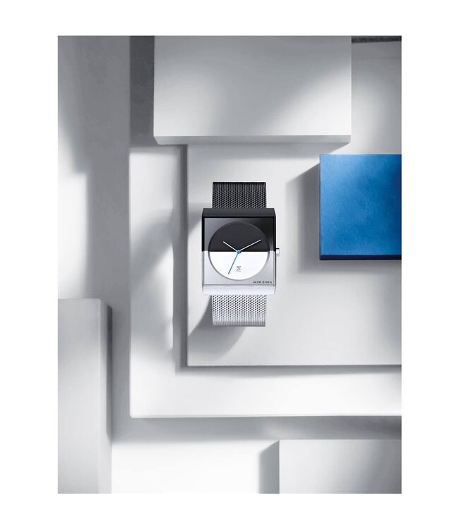 Jacob Jensen Stijlvol herenhorloge met bicolor design en saffierglas 515