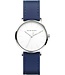 Jacob Jensen Minimalistische Uhr mit blauem veganem Lederarmband - 173
