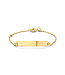 Children's Bracelet with Heart Engraving Plate – 9K Gold-Colored – 4.0 mm – 9-13 cm