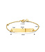 Children's Bracelet with Heart Engraving Plate – 9K Gold-Colored – 4.0 mm – 9-13 cm