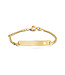 9K geelgouden graveerarmband met hartplaat