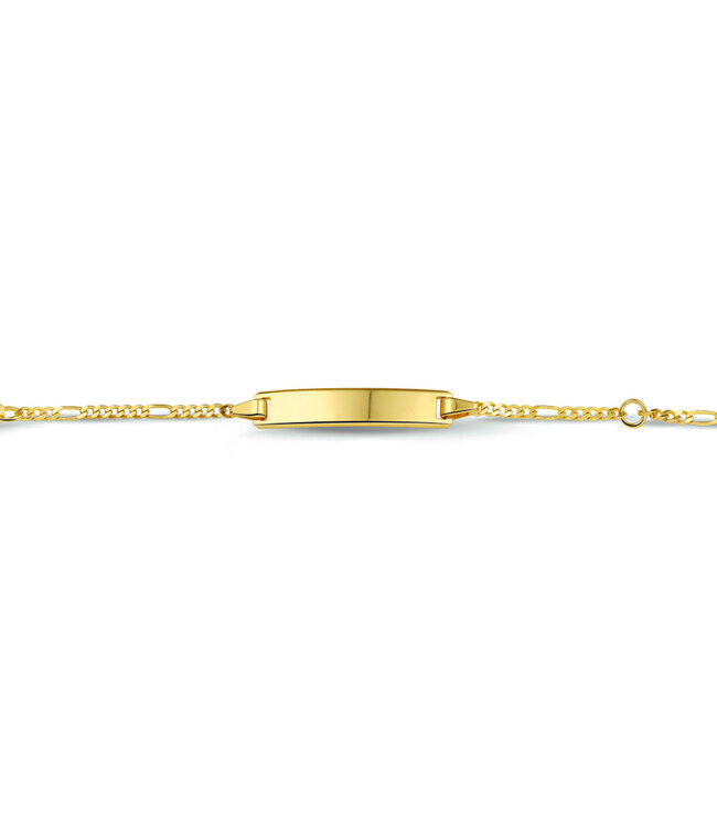 9K Kindergraveerarmband Figaro 5 mm