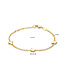 Gouden kinderarmband 11-13 cm met vlinder