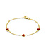 Goldenes Kinderarmband 11-13 cm mit Marienkäfer