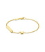 Baby engraving bracelet with butterfly in 14K yellow gold Lengte 11cm/13cm