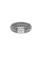 Buddha to Buddha Ben XS Ring Schwarz Rhodium Shine Silber