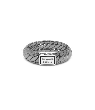 Buddha to Buddha Ben XS Ring Black Rhodium Shine Silver