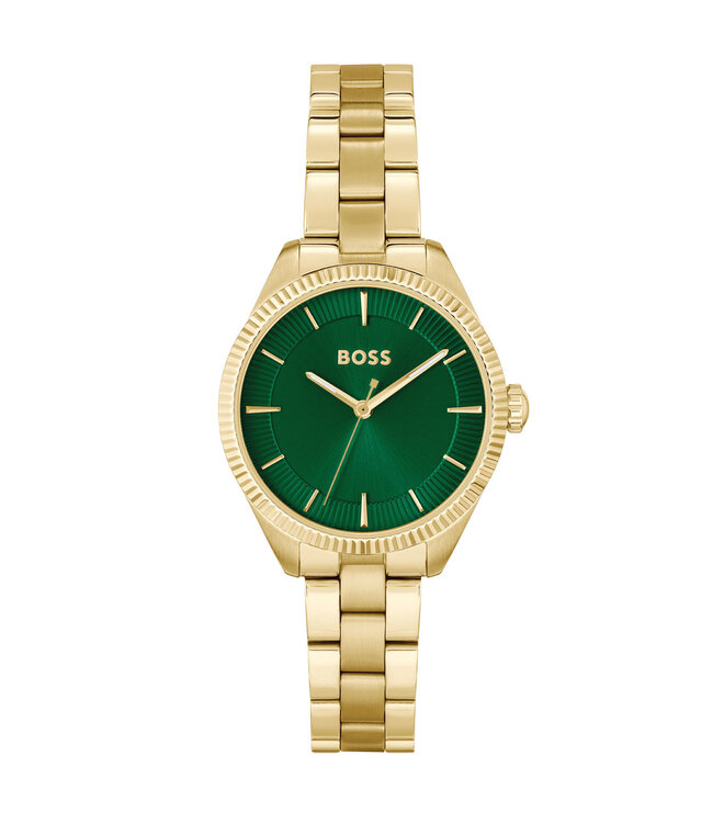 Boss Dames Staal Goudkleurig Sage 32mm