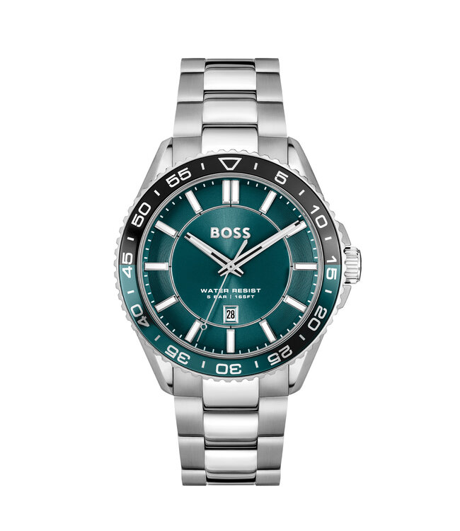 Boss Heren Staal Zilverkleurig Runner 3H 43mm