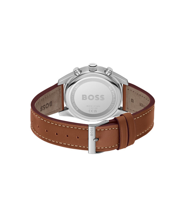 Boss SKYTRAVELLER Brown Strap with Black Dial – 44mm – HB1514161