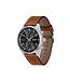 Boss SKYTRAVELLER Armbanduhr mit braunem Armband und schwarzem Zifferblatt – 44 mm – HB1514161