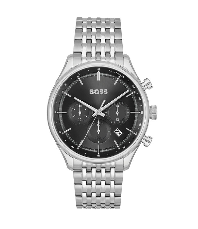 Boss Heren Chronograaf Staal Zilverkleurig Gregor 45mm