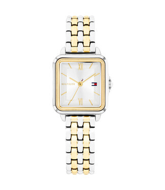Tommy Hilfiger Mia Dames Staal Tweekleurig Zilverkleurig 24X22.5mm