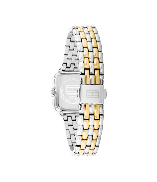 Tommy Hilfiger Mia Dames Staal Tweekleurig Zilverkleurig 24X22.5mm