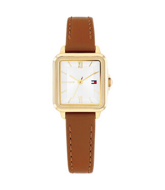 Tommy Hilfiger Mia Dames Leer Gp Bruin 24X22.5mm