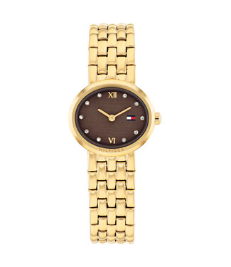 Tommy Hilfiger Moira Dames Staal Gp Bruin 25X22mm