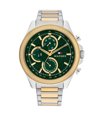 Tommy Hilfiger Clark Heren Staal Tweekleurig 46mm
