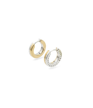 Buddha to Buddha Dual Hoops Esther Zilver Goud Verguld Set