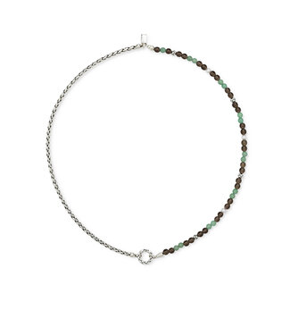 Stacking Kette Spirit Perle Silber Aventurine Smoky Quarz