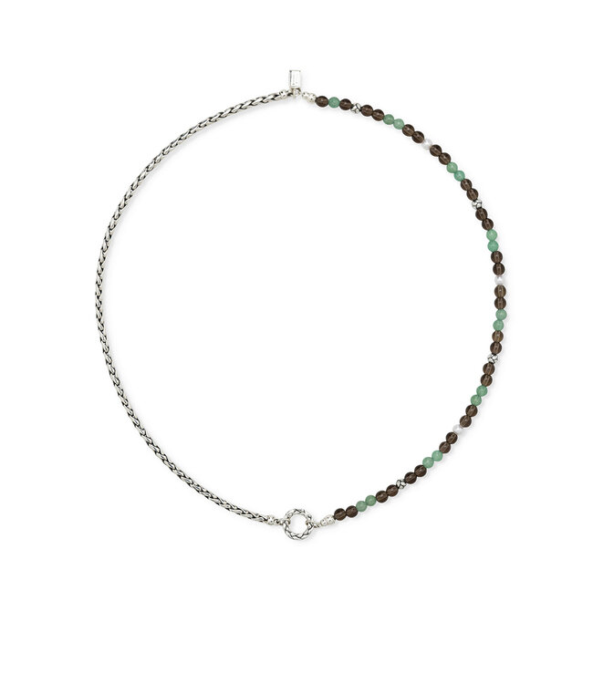 Buddha to Buddha Stacking Ketting Spirit Kraal  Aventurine Smokey Quartz