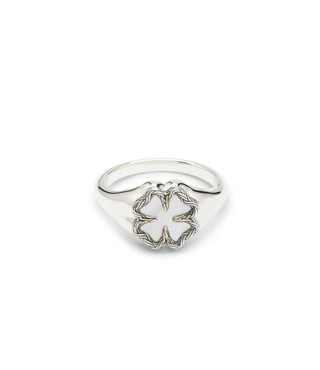 Buddha to Buddha Signet Ring Katja Clover Mother of Pearl
