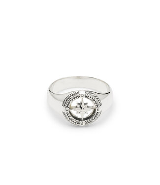 Buddha to Buddha Signet Ring Compass