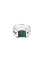 Buddha to Buddha Ring Tangguh Small Silber Malachit