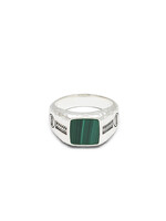 Buddha to Buddha Ring Tangguh Small Zilver Malachiet